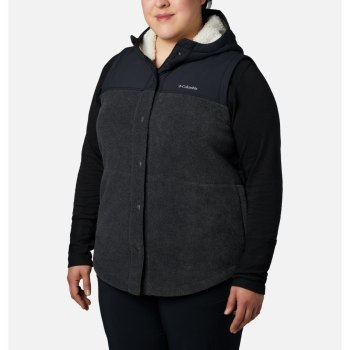 Columbia Benton Springs Overlay Plus Size, Chaleco Grises Oscuro Para Mujer | 926835-BOQ